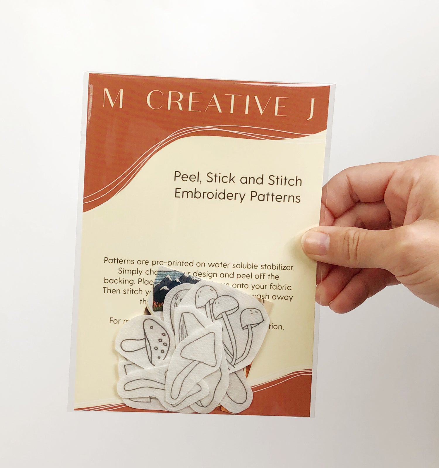 Mushrooms - Peel Stick and Stitch Hand Embroidery Patterns – MCreativeJ